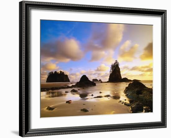 Sea Stacks Off Second Beach-Ron Watts-Framed Photographic Print