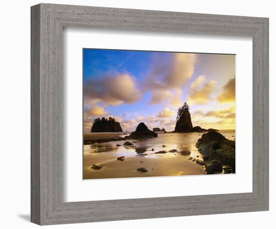 Sea Stacks Off Second Beach-Ron Watts-Framed Photographic Print