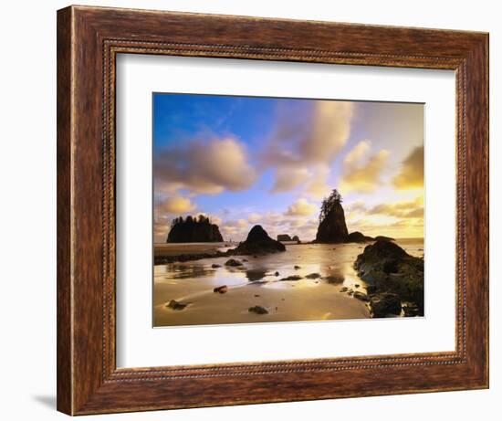 Sea Stacks Off Second Beach-Ron Watts-Framed Photographic Print