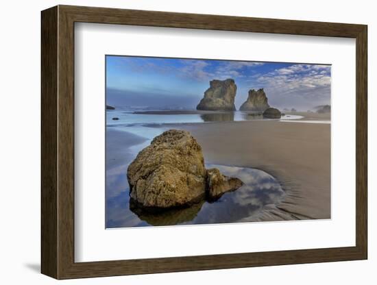 Sea Stacks on Bandon Beach in Bandon, Oregon, USA-Chuck Haney-Framed Photographic Print