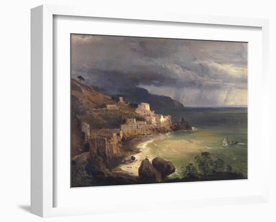 Sea Storm Off the Amalfi Coast-Giacinto Gigante-Framed Giclee Print