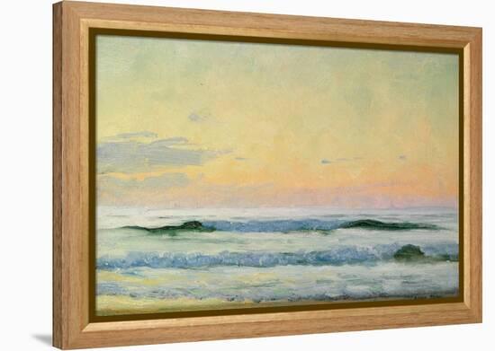 Sea Study - Evening (Oil on Panel)-Adrian Scott Stokes-Framed Premier Image Canvas