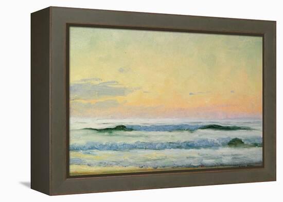 Sea Study - Evening (Oil on Panel)-Adrian Scott Stokes-Framed Premier Image Canvas