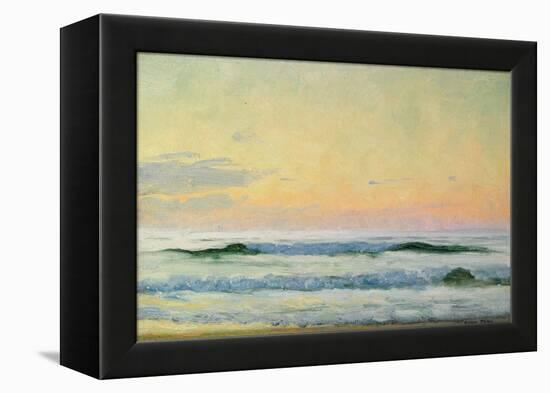 Sea Study - Evening (Oil on Panel)-Adrian Scott Stokes-Framed Premier Image Canvas