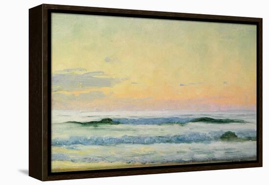 Sea Study - Evening (Oil on Panel)-Adrian Scott Stokes-Framed Premier Image Canvas