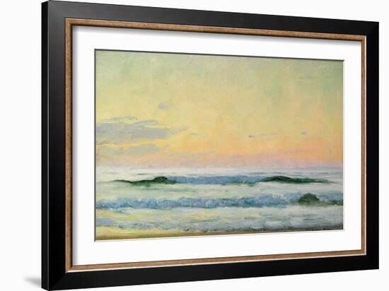 Sea Study - Evening (Oil on Panel)-Adrian Scott Stokes-Framed Giclee Print