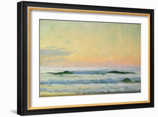 Sea Study - Evening (Oil on Panel)-Adrian Scott Stokes-Framed Giclee Print