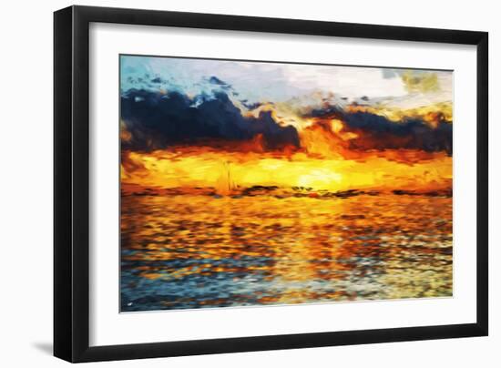 Sea Sun - In the Style of Oil Painting-Philippe Hugonnard-Framed Giclee Print