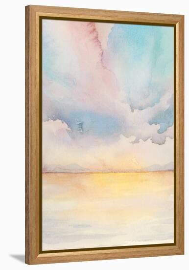 Sea Sunset Triptych II-Grace Popp-Framed Stretched Canvas