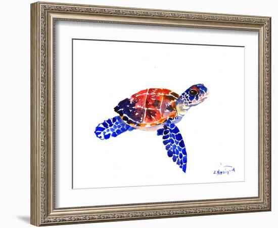 Sea Turtle Babe-Suren Nersisyan-Framed Art Print