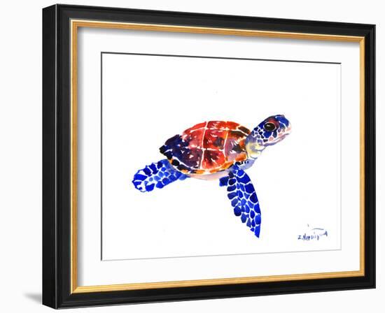 Sea Turtle Babe-Suren Nersisyan-Framed Art Print