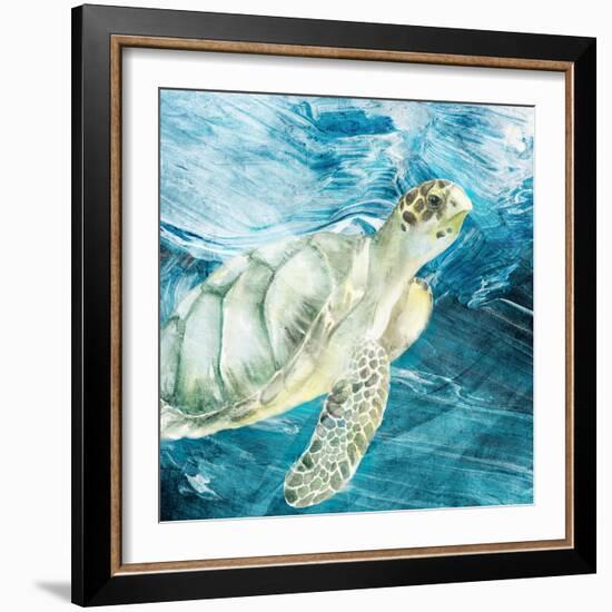 Sea Turtle Blues-Kimberly Allen-Framed Premium Giclee Print