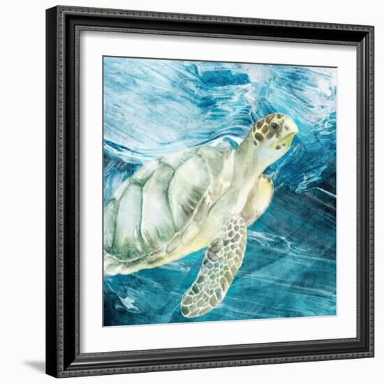 Sea Turtle Blues-Kimberly Allen-Framed Premium Giclee Print