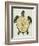 Sea Turtle in Black and Gold-Cat Coquillette-Framed Art Print