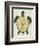 Sea Turtle in Black and Gold-Cat Coquillette-Framed Art Print