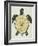 Sea Turtle in Black and Gold-Cat Coquillette-Framed Art Print