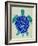 Sea Turtle in Blue– Cat Coquillette-Cat Coquillette-Framed Art Print