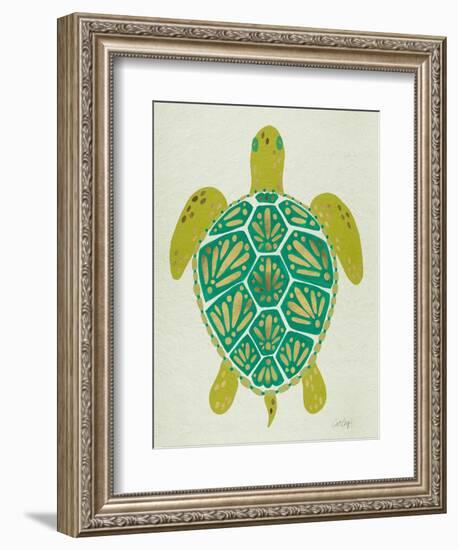 Sea Turtle in Lime-Cat Coquillette-Framed Premium Giclee Print