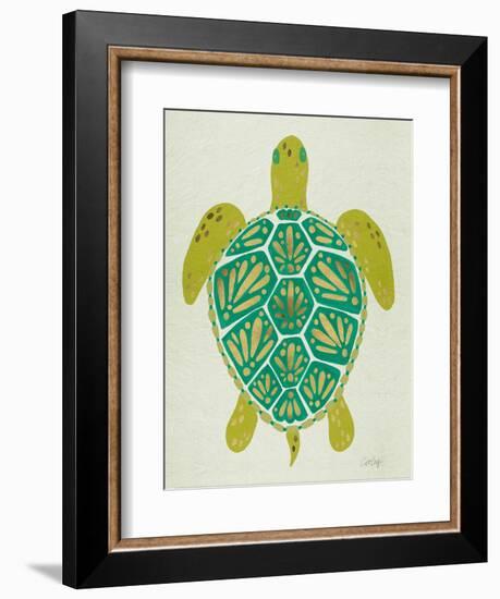 Sea Turtle in Lime-Cat Coquillette-Framed Premium Giclee Print