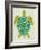 Sea Turtle in Lime-Cat Coquillette-Framed Art Print