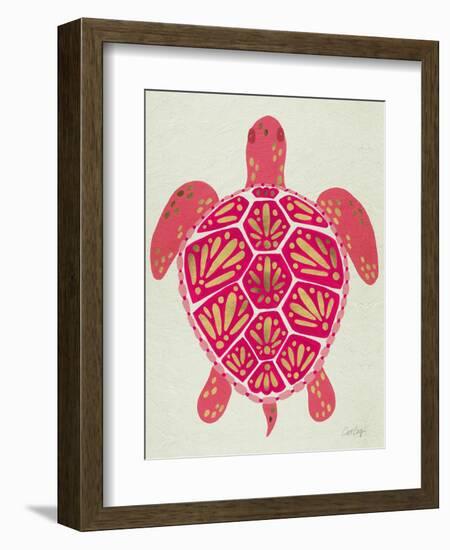 Sea Turtle in Pink and Gold-Cat Coquillette-Framed Premium Giclee Print