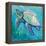 Sea Turtle Swim Light Flipped-Jeanette Vertentes-Framed Stretched Canvas