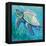 Sea Turtle Swim Light Flipped-Jeanette Vertentes-Framed Stretched Canvas