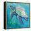 Sea Turtle Swim Light Flipped-Jeanette Vertentes-Framed Stretched Canvas