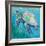 Sea Turtle Swim Light Flipped-Jeanette Vertentes-Framed Art Print