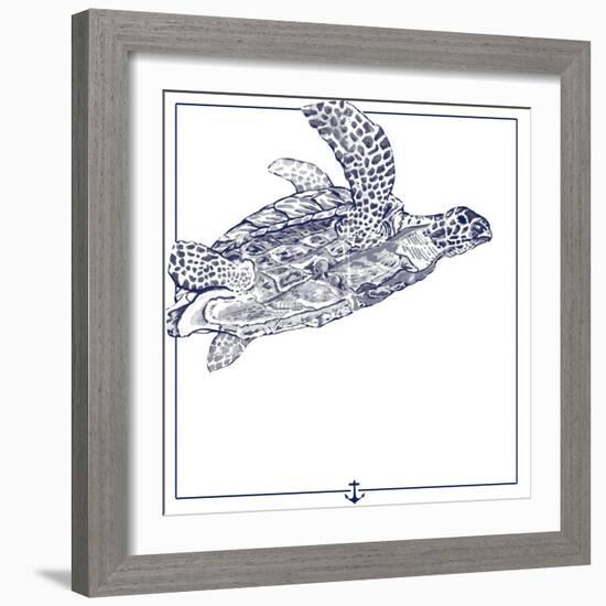 Sea Turtle-The Saturday Evening Post-Framed Giclee Print