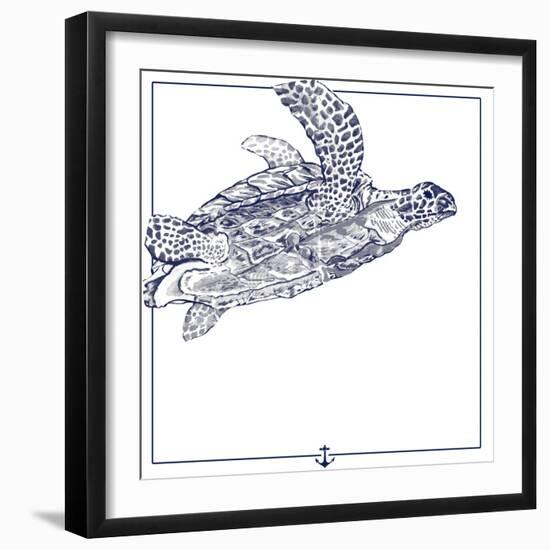 Sea Turtle-The Saturday Evening Post-Framed Giclee Print