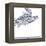 Sea Turtle-The Saturday Evening Post-Framed Premier Image Canvas