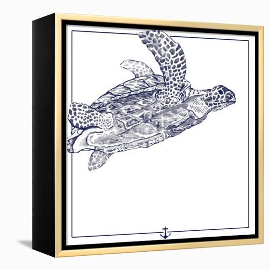 Sea Turtle-The Saturday Evening Post-Framed Premier Image Canvas