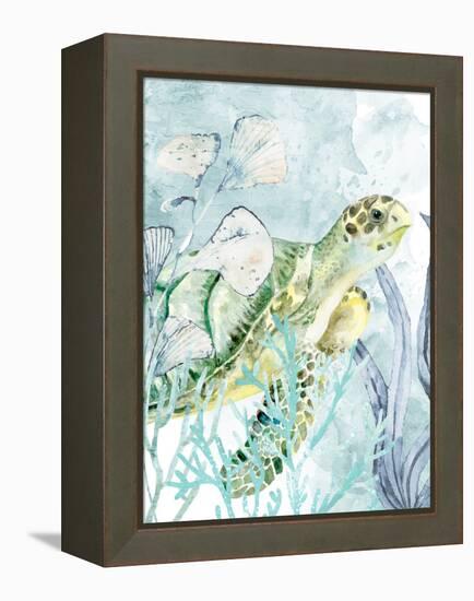 Sea Turtle-Kimberly Allen-Framed Stretched Canvas