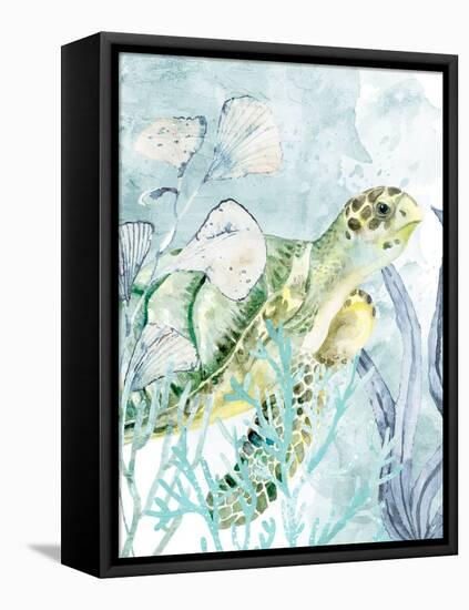 Sea Turtle-Kimberly Allen-Framed Stretched Canvas