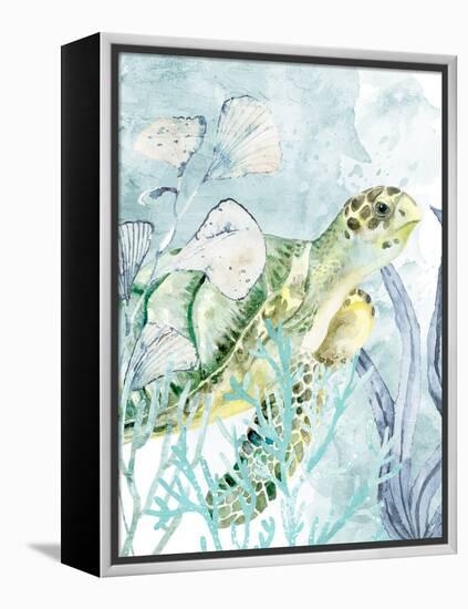 Sea Turtle-Kimberly Allen-Framed Stretched Canvas