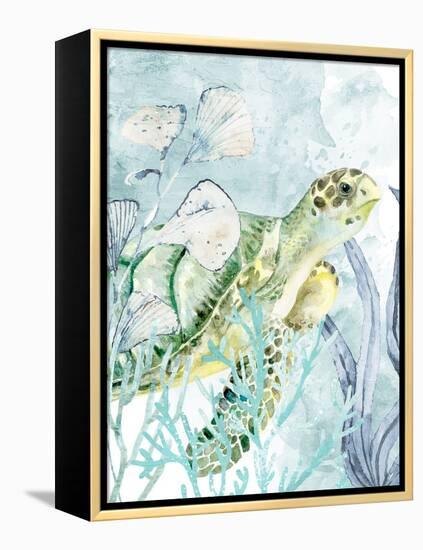 Sea Turtle-Kimberly Allen-Framed Stretched Canvas