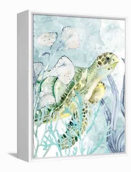 Sea Turtle-Kimberly Allen-Framed Stretched Canvas