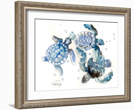 Sea Turtles-Suren Nersisyan-Framed Art Print