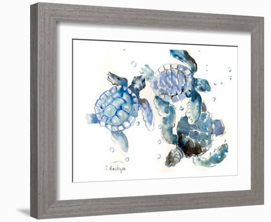 Sea Turtles-Suren Nersisyan-Framed Art Print