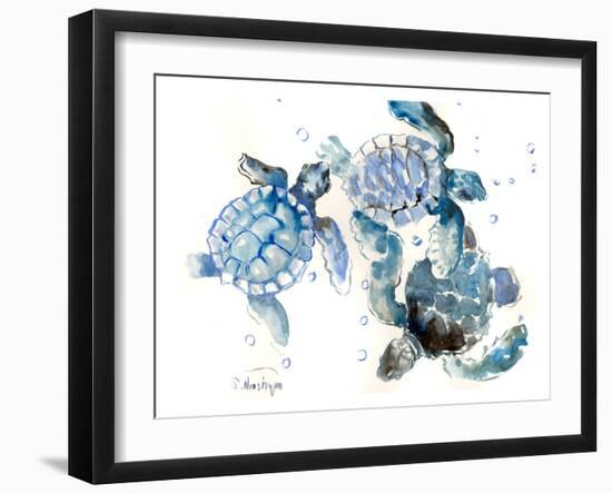 Sea Turtles-Suren Nersisyan-Framed Art Print