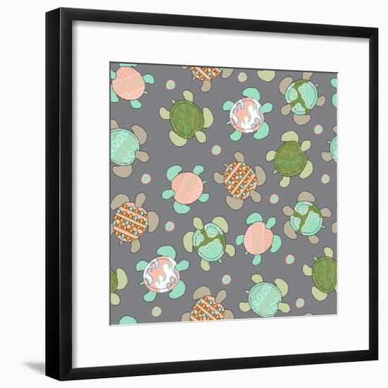 Sea Turtles-Joanne Paynter Design-Framed Giclee Print