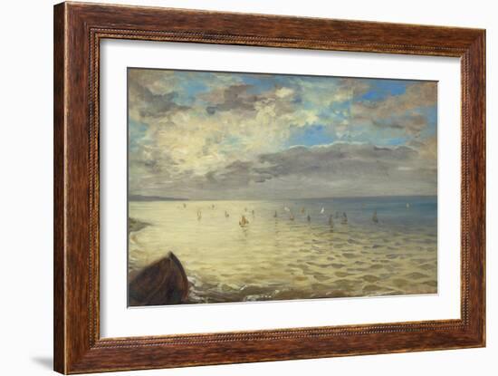 Sea Viewed from the Heights of Dieppe, 1852-Eugene Delacroix-Framed Giclee Print