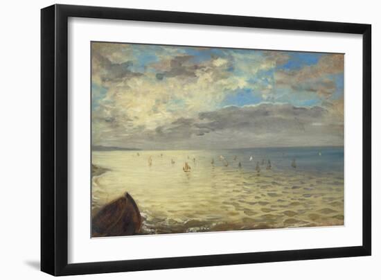 Sea Viewed from the Heights of Dieppe, 1852-Eugene Delacroix-Framed Giclee Print