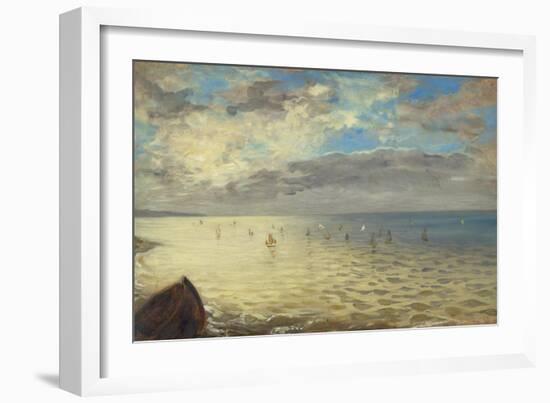 Sea Viewed from the Heights of Dieppe, 1852-Eugene Delacroix-Framed Giclee Print