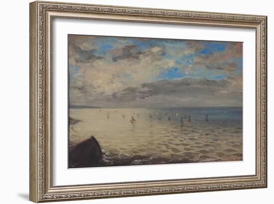 Sea Viewed from the Heights of Dieppe-Eugene Delacroix-Framed Giclee Print