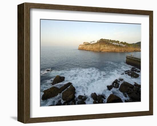 Sea Wall and Harbour Entrance, Lekeitio, Basque Country, Costa Vasca, Euskadi, Spain, Europe-Groenendijk Peter-Framed Photographic Print