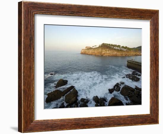 Sea Wall and Harbour Entrance, Lekeitio, Basque Country, Costa Vasca, Euskadi, Spain, Europe-Groenendijk Peter-Framed Photographic Print