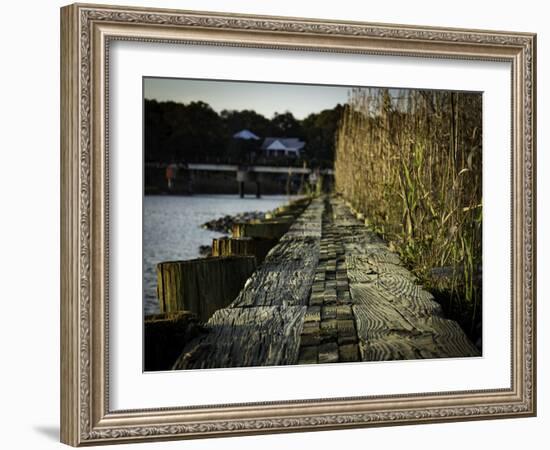 Sea Wall at Graffiti Bridge in Pensacola, FL-Bobby R Lee-Framed Photographic Print