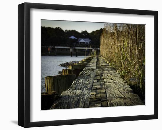 Sea Wall at Graffiti Bridge in Pensacola, FL-Bobby R Lee-Framed Photographic Print